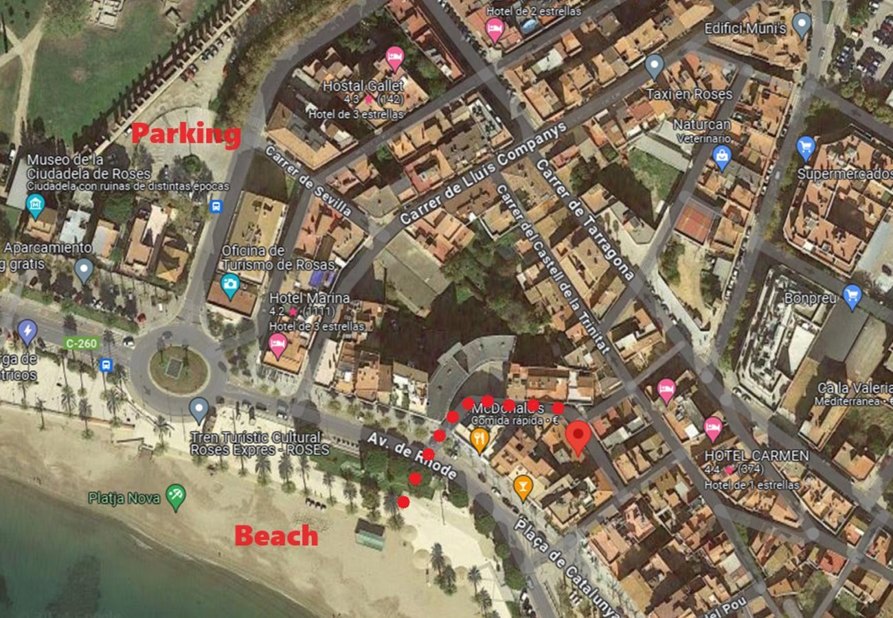 Apartament en Rosas / Roses - 1029 JOC PILOTA 50m Playa