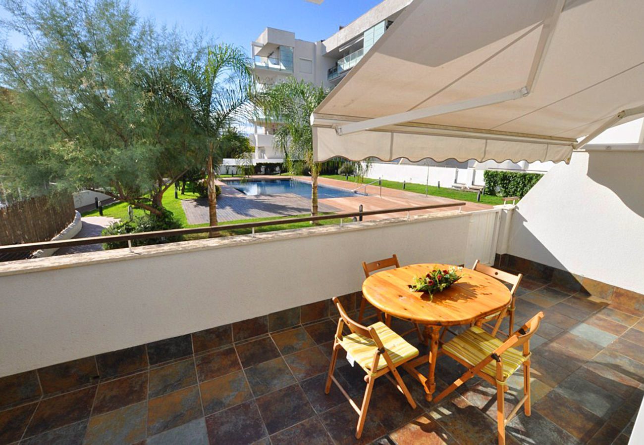 Apartament en Rosas / Roses - 1095 AQUAMARINA vista Piscina