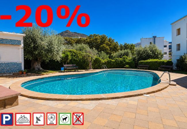 Apartament en Rosas / Roses - 1141 MAS OLIVA con Piscina - APIVEND