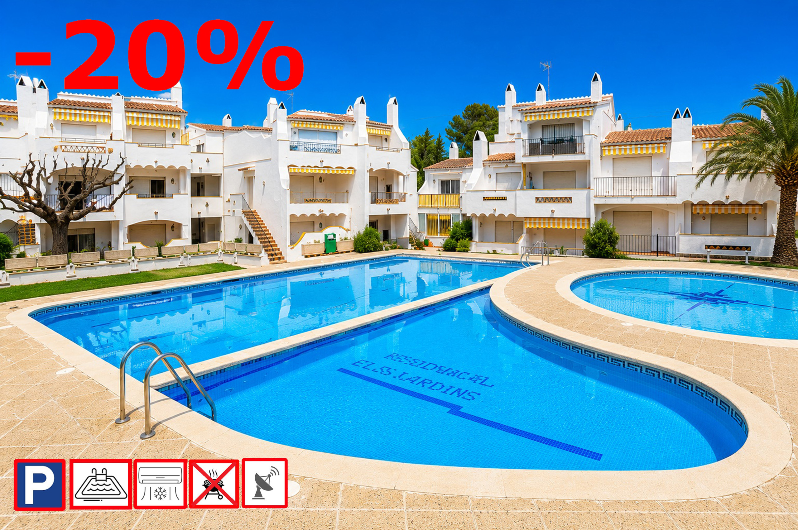  en Rosas / Roses - 1205 JARDINS con PISCINA - APIVEND