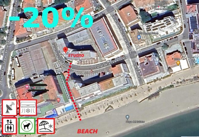 Estudi en Rosas / Roses - 1209 WEEKEND 150m playa