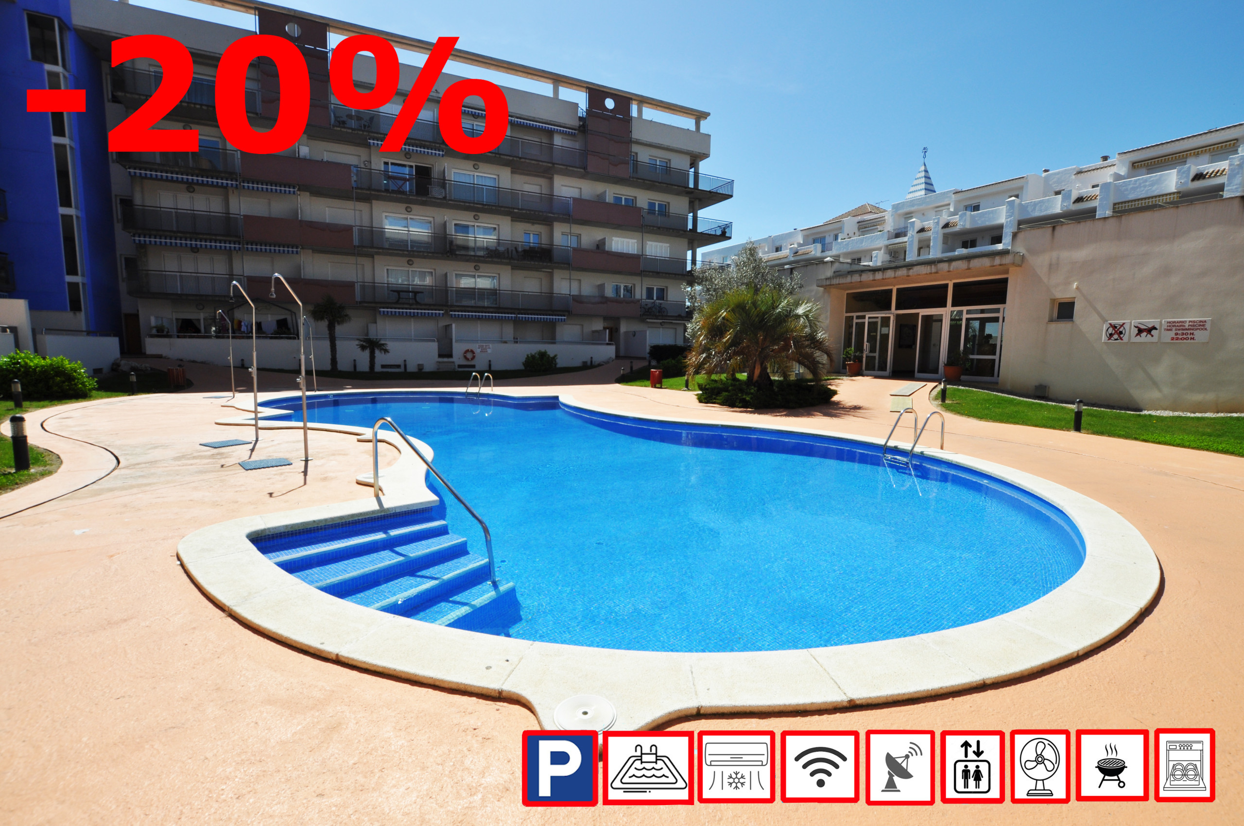  en Rosas / Roses - 1235 BLAUMARINA con piscina