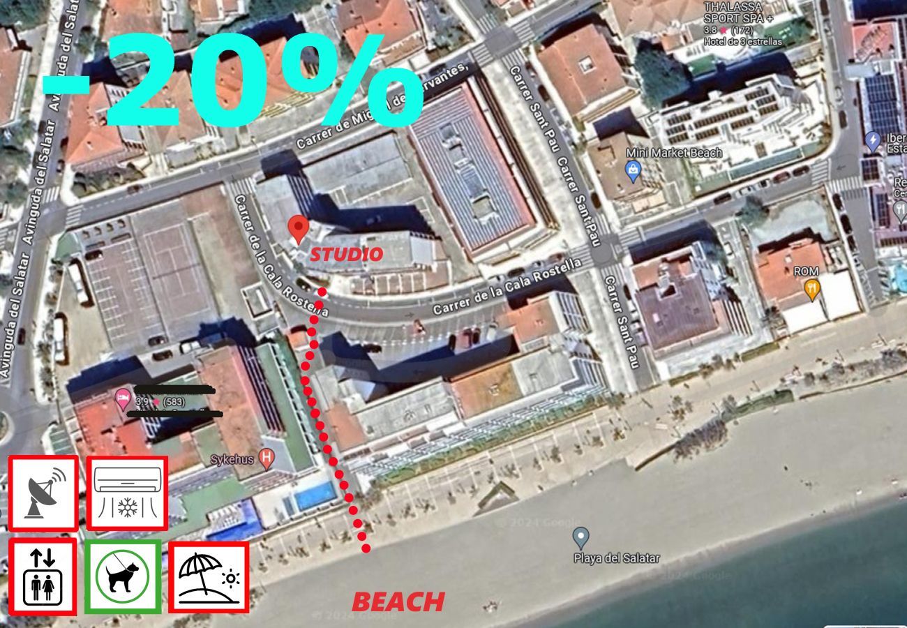 Estudi en Rosas / Roses - 1209 WEEKEND 150m playa